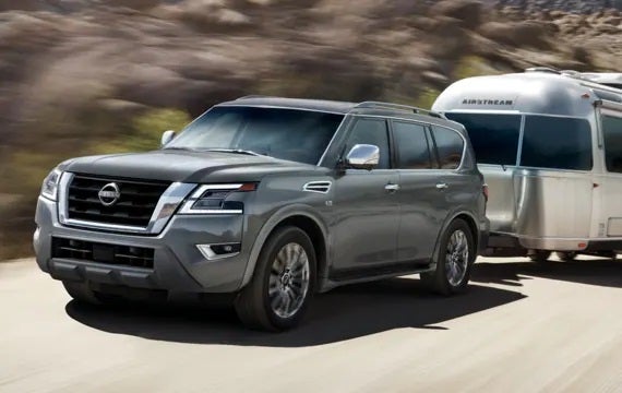 2023 Nissan Armada towing an airstream | Andy Mohr Avon Nissan in Avon IN
