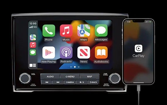 Stay connected with a standard 8" touch-screen display 2023 Nissan Titan | Andy Mohr Avon Nissan in Avon IN